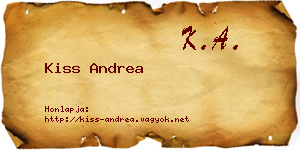 Kiss Andrea névjegykártya